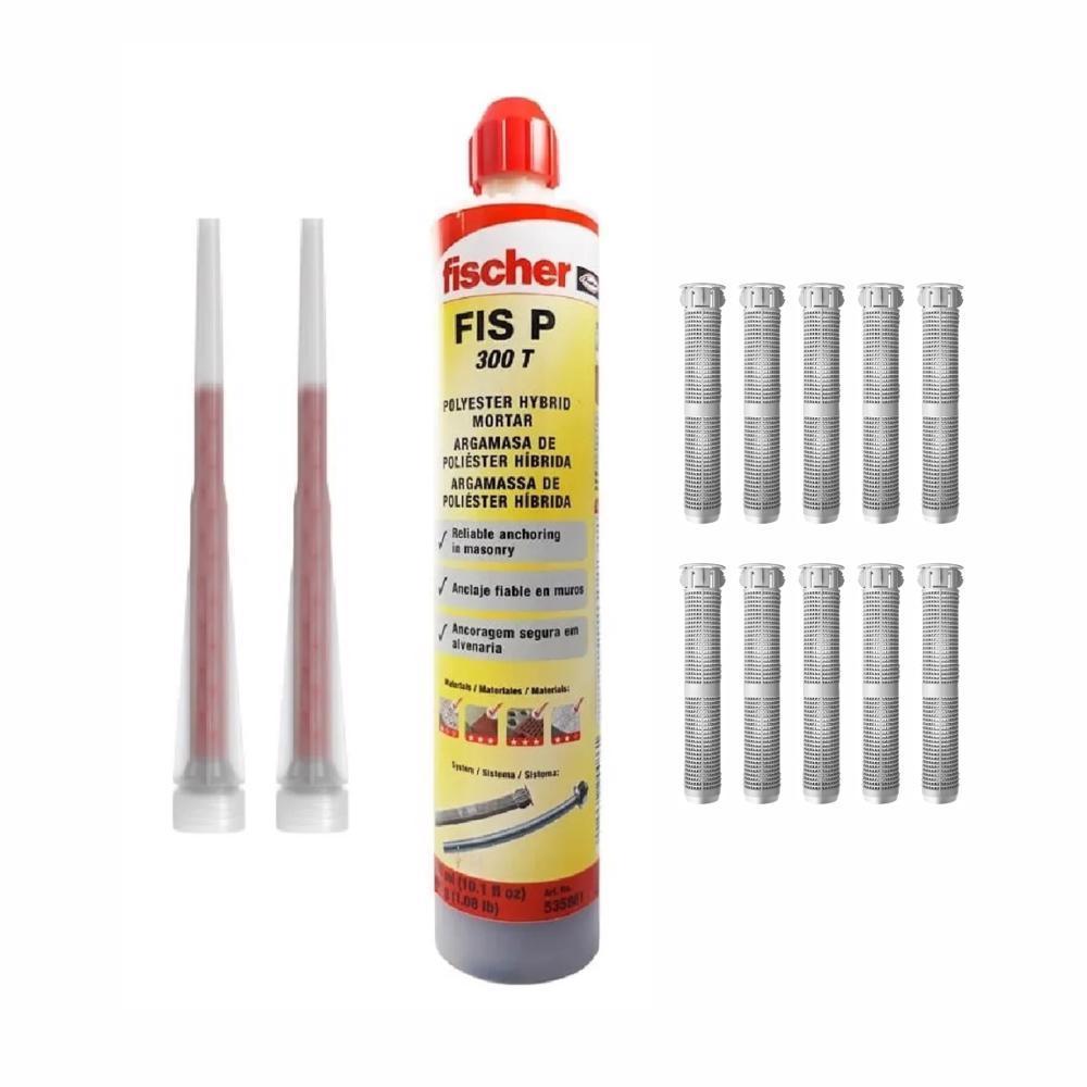 Chumbador Químico Com 10 Camisas Bucha Injeção 16mm