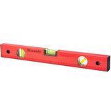Nível De Alumínio 3 Bolhas Com Régua Vermelho 24" 600mm - 332239 - Mtx Mtx