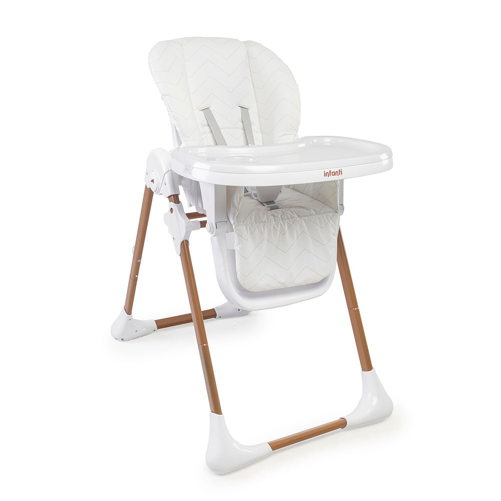 Cadeira De Alimentação Panacota Branco E Bronze - De 6 Meses Até 23 Kg
