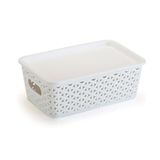 Caixa Organizadora Rattan 2l 1550 Plasnorthon Branca