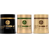 Kit Máscaras Cavalo Forte Mandioca Murumuru 500gr Haskell