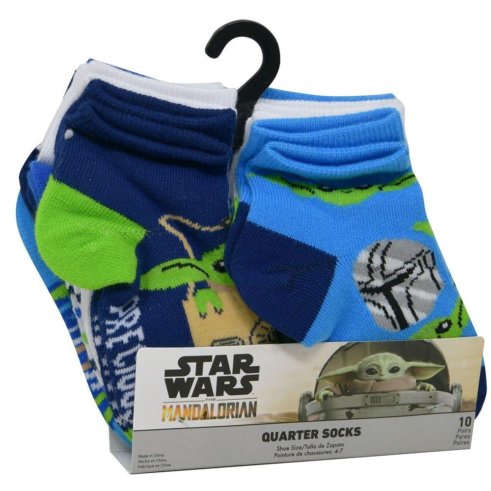 Meias Star Wars The Mandalorian Precious Cargo, Pacote Com 10 Unidades Para Crianças