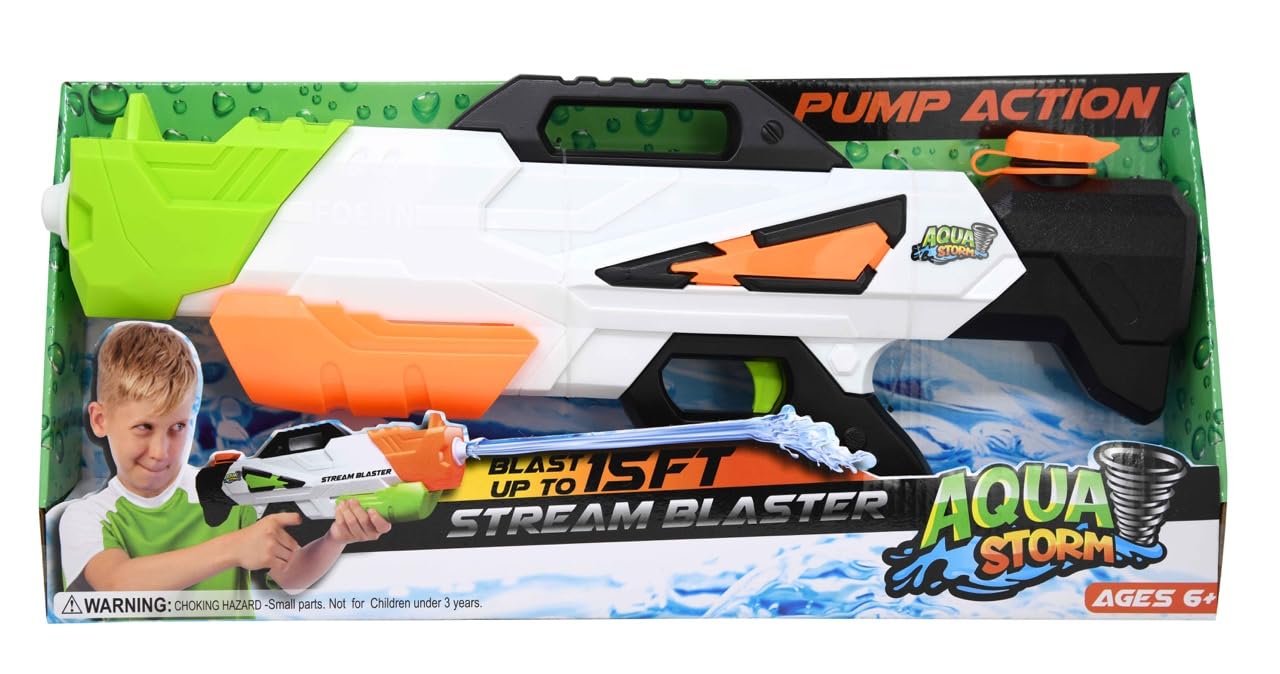 Water Gun Aqua Storm Pump Action Water Blaster Para Crianças E Adultos