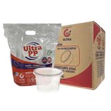 Pote 500ml Plastico Descartavel Com Tampa Redondo Pp C/300