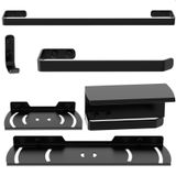 Kit Acessórios Para Banheiro Preto Fosco 6 Peças Zmt