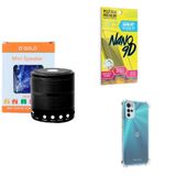 Kit Caixa De Som + Capinha Motorola G22 + Película 9d