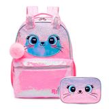 Mochila De Costas + Estojo Box Pack Me Cute Coelho