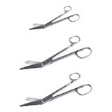 Tesoura Lister 2x 20cm + 14cm Gesso Bandagem Resgate Kit 3