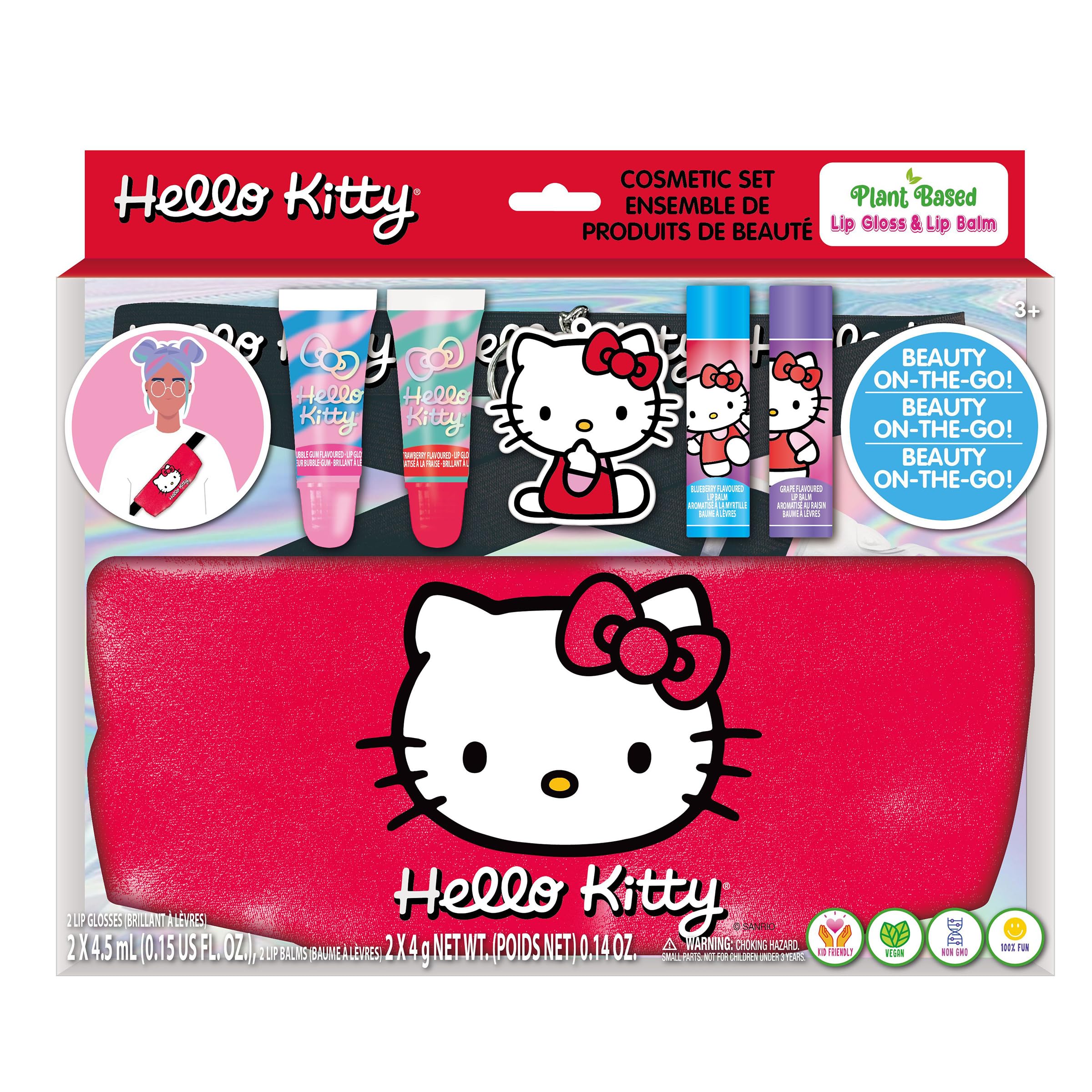 Bolsa De Beleza Cosmética Fanny Pack Townley Girl Hello Kitty