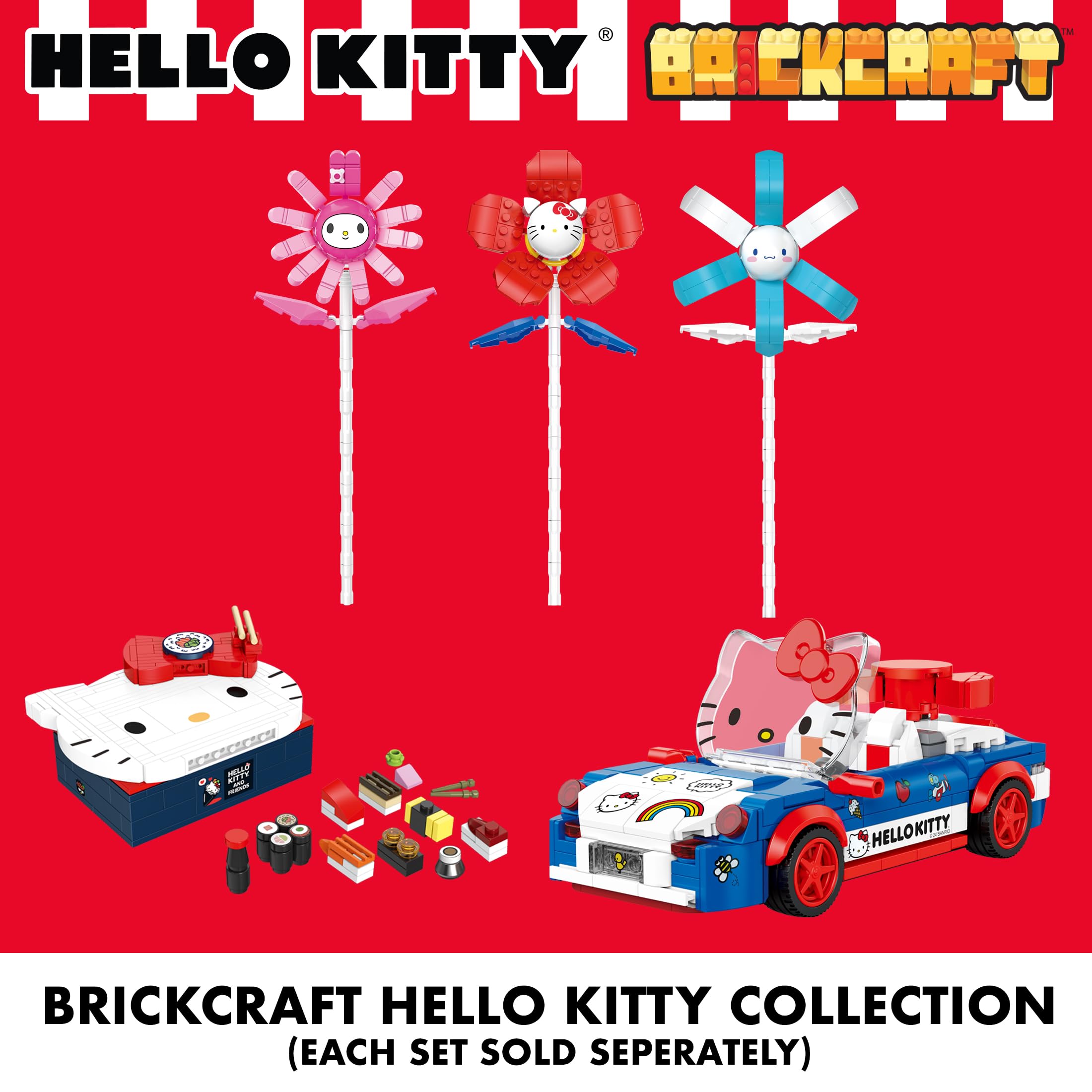 Conjunto De Construção Brickcraft Sanrio Hello Kitty Flower 74