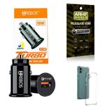 Capinha Samsung A04 + Carregador Veicular Turb + Película 3d