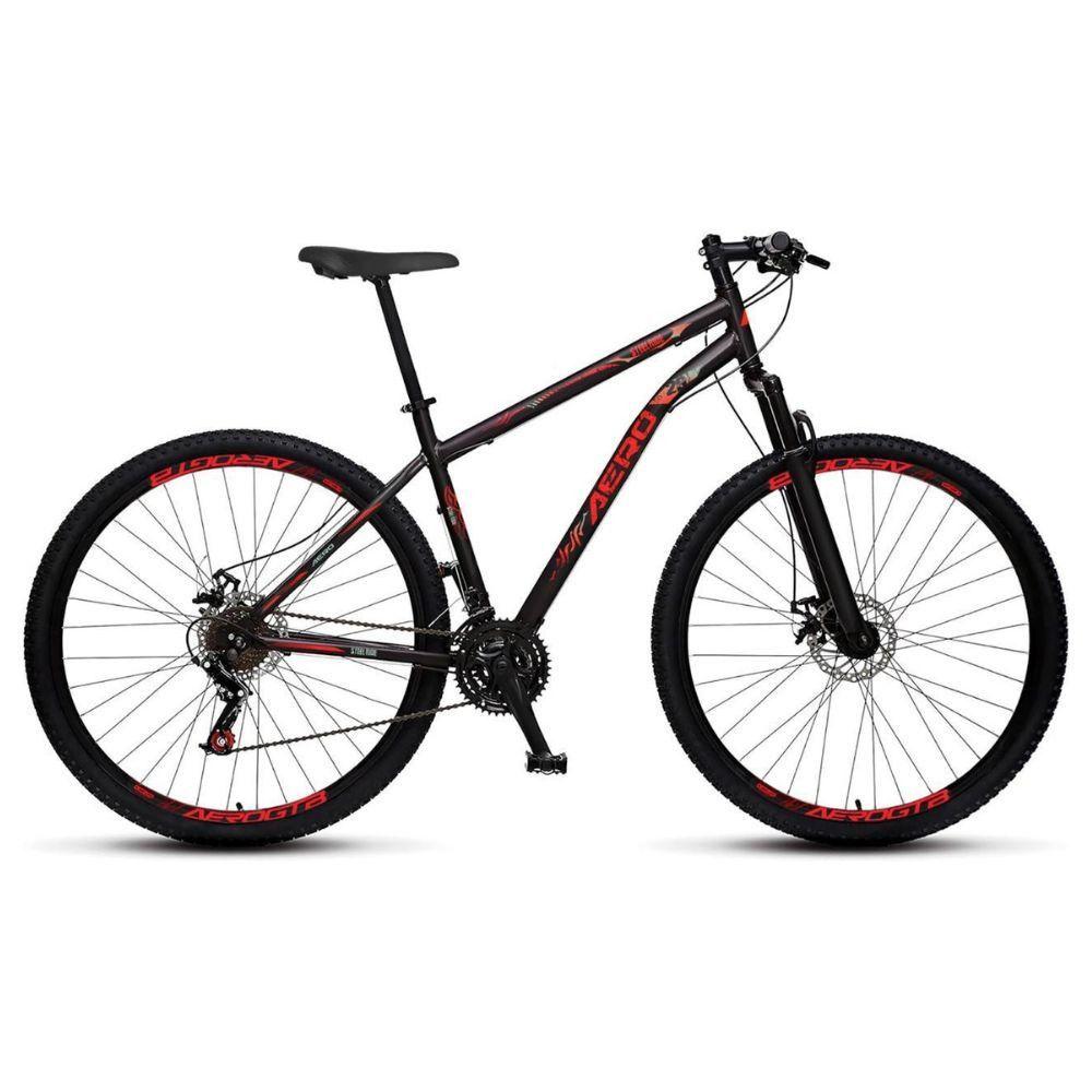 Bicicleta Aero Aro 29 Steel Rider Preto Com Vermelho - Carrefour