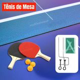 Kit 2 Raquete Tenis De Mesa Ping Pong Lisa Rede