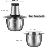 Triturador Alimentos Carne Legumes Elét 2l Inox Profissional