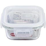 Conjunto Potes De Vidro Hermético Marmita 525ml Quadrado
