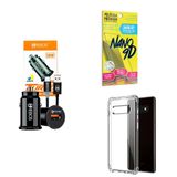 Kit Carregador Veicular + Capinha Samsung S10 + Película 9d