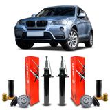 Par Amortecedor + Kit Coxim Dianteiro Bmw X3 F25