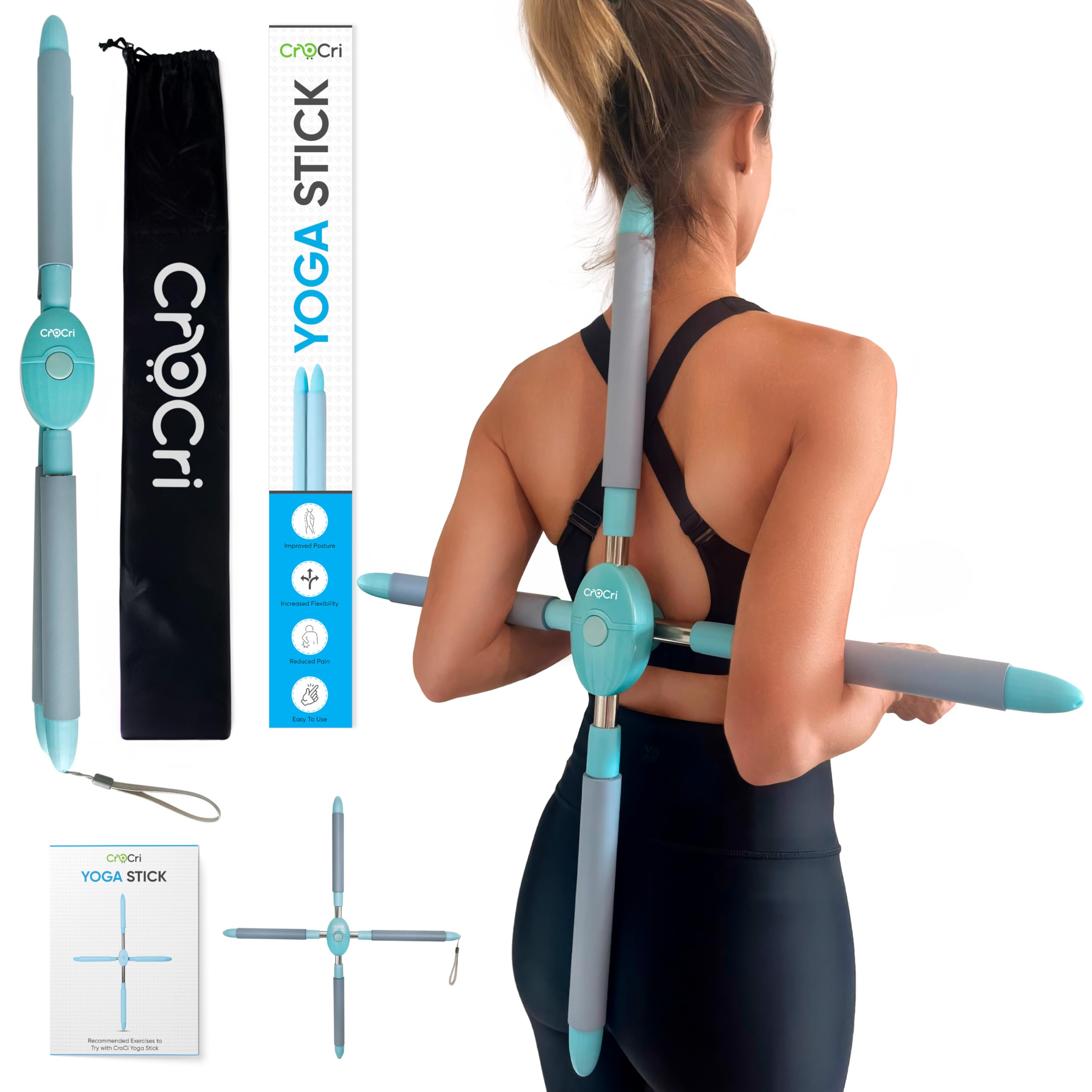 Corretor De Postura Stick Yoga Stick Crocri Back Care Revolution