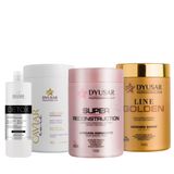 Terapia Capilar Com Máscaras Super Ouro Caviar E Detox 500ml