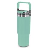 Garrafa Copo Térmico Parede Dupla Em Aço Inox Verde 950ml