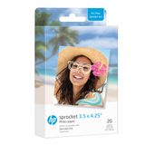 Papel Fotográfico Hp Sprocket Zink Com Suporte Adesivo De 3,5 X 4,25", Pacote Com 20