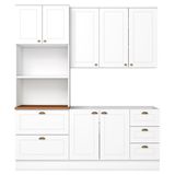 Cozinha Modulada 3 Pecas 120cm Ce759 Americana Branco Nature Henn