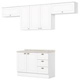 Cozinha Modulada 5 Pecas 280 Cm Americana Branco Calcare Henn