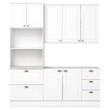 Cozinha Modulada 3 Pecas 120 Cm Ce759 Americana Branco Calcare Henn