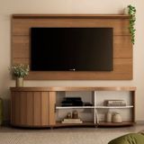 Rack Com Painel Com Suporte Para Tv Até 60 Polegadas Cinamomo/off White