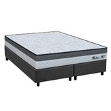 Cama Box Queen: Colchão Espuma D33 Orthoflex Matera Ml + Base Crc Suede Gray (158x198)