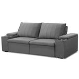 Sofá Retrátil Reclinável 3 Lugares 205cm Baluart F05 Veludo Prata - Mpozenato