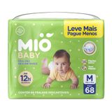 Fralda Mió Baby Tamanho M Hiper 68 Unidades Descartáveis