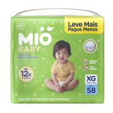 Fralda Mió Baby Tamanho Xg Hiper 58 Unidades Descartáveis