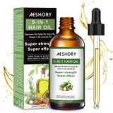 Óleo Capilar Aeshory 5 Em 1 Para Cuidados Com O Cabelo Com Alecrim, Rícino 100ml