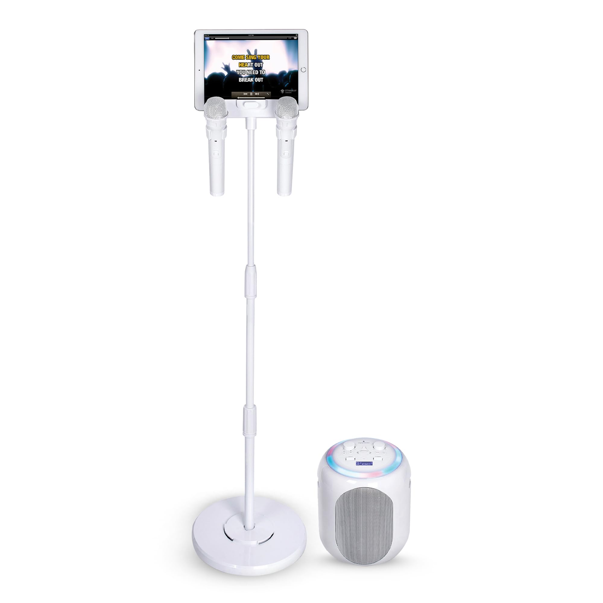 Máquina De Karaokê Singing Machine Home Stage Com 2 Microfones Sem Fio