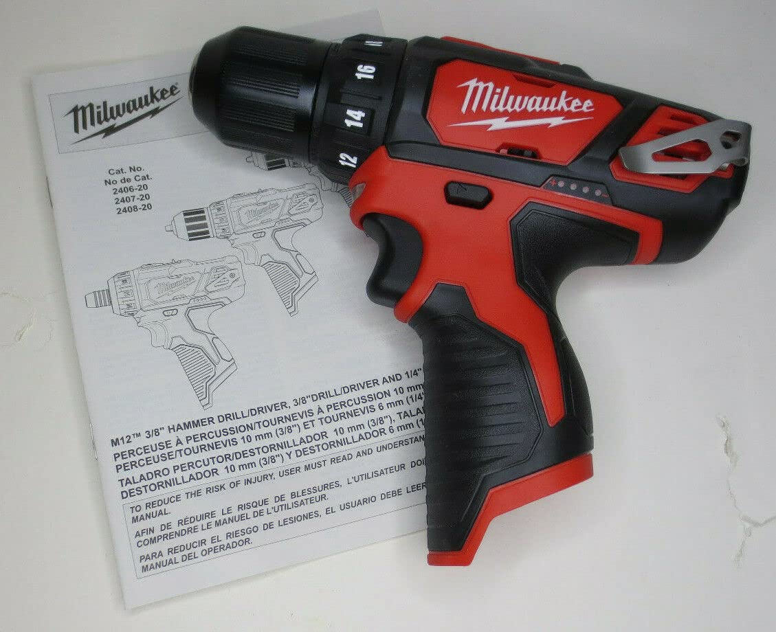 Furadeira Milwaukee M12 12v 3/8 Polegadas 2407-20 Bare Tool