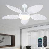 Ventilador De Teto Phorus 52 Palm Leaf Com Luzes Brancas Com Controle Remoto