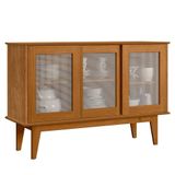 Balcao Buffet Detroit 3 Portas Correr 125 Cm Nature Tebar