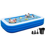 Piscina Inflável Azamine Extra Large 330 X 180 X 55 Cm Com Bomba