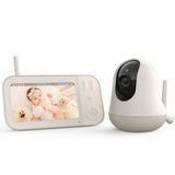 Monitor De Bebê Nooie Com Câmera 720p Hd De Tela De 5 Polegadas