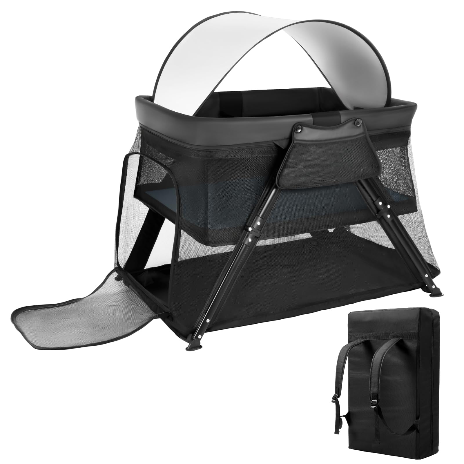 Berço De Viagem Lilian &amp; Gema 2 Em 1 Com Mochila Para Bebês E Crianças Pequenas