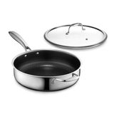 Frigideira Deep Sauté Hexclad Hybrid Antiaderente 3,3 L Com Tampa
