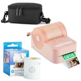 Impressora Hp Sprocket Panorama Instant Portable Pink + Case
