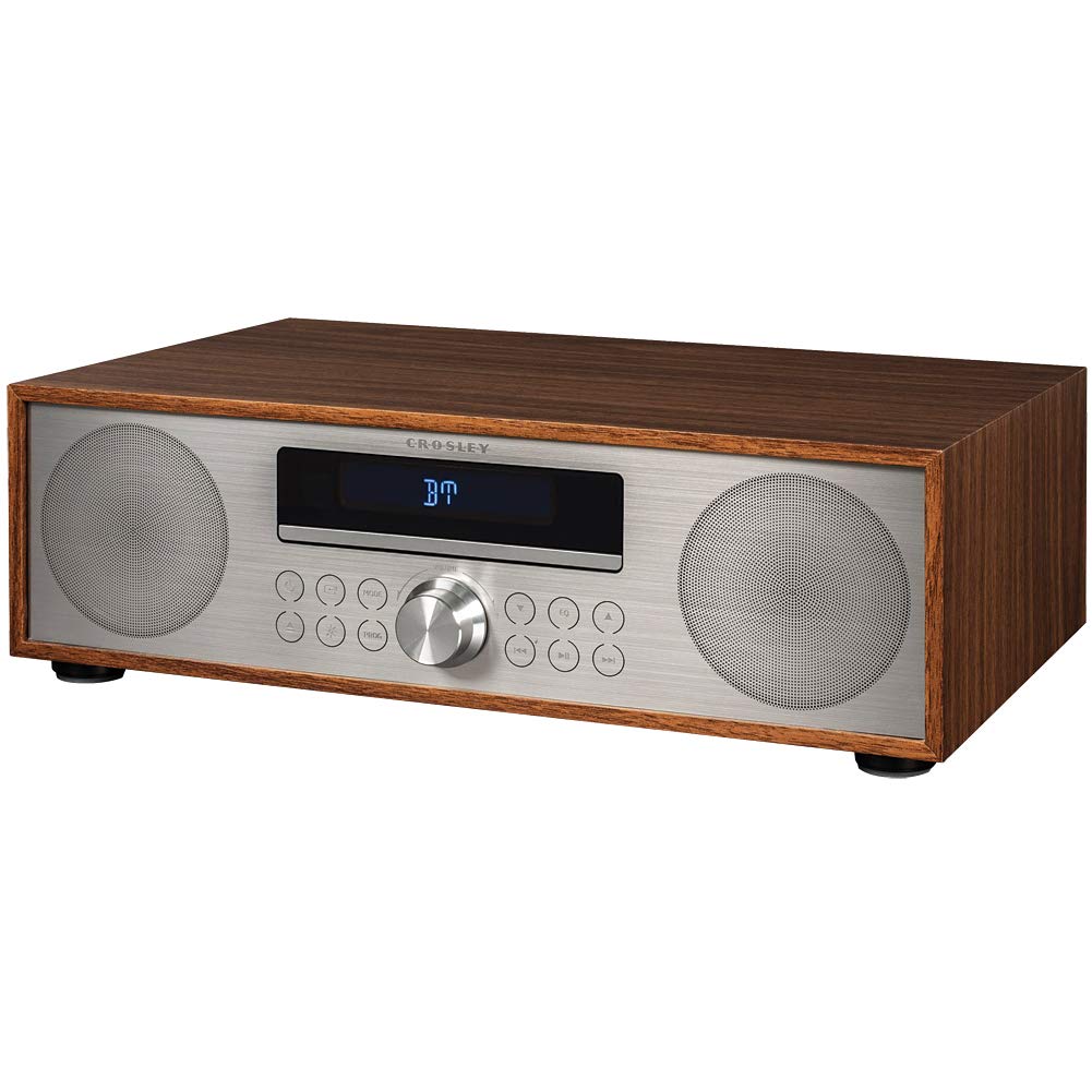 Rádio Relógio Leitor De Cd Crosley Cr3501a-wa Fleetwood Walnut