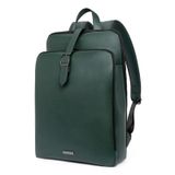 Mochila De Couro Cluci Para Mulheres, Laptop De 15,6", Verde