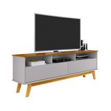 Rack Bancada Para Tv 65 Polegadas Sala Elegant 2 Portas Naturale/off White