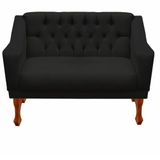 Namoradeira Decorativa Recepção Grecia Dritex Sintetico Preto