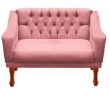 Namoradeira Decorativa Recepção Grecia Dritex Suede Rose