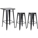 Kit Mesa Tolix Alta Com 2 Banquetas Tolix ? Estilo Industrial Bar, Restaurante E Área Gourmet