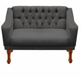 Namoradeira Decorativa Recepção Grecia Dritex Suede Cinza
